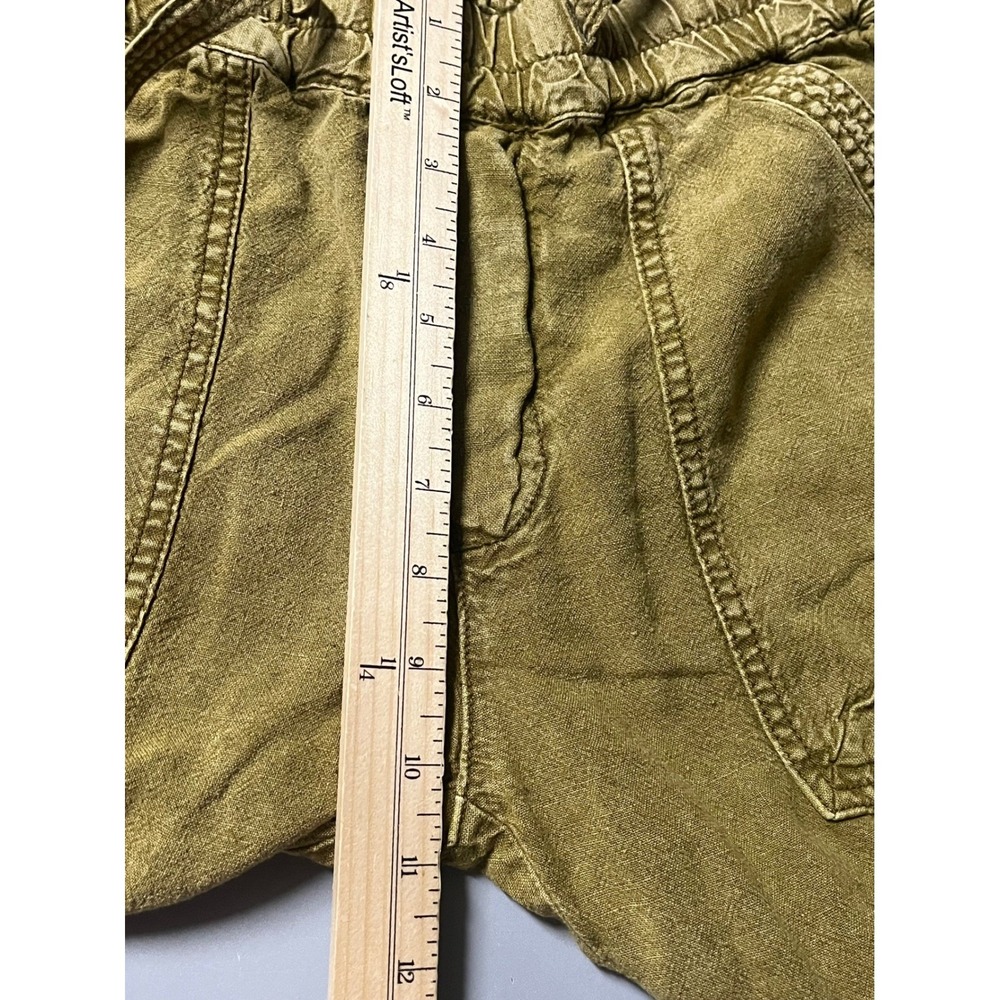Anthropologie Women S Olive Green Linen Blend Jogger Pants OBI129981 RN66170 - Picture 8 of 9